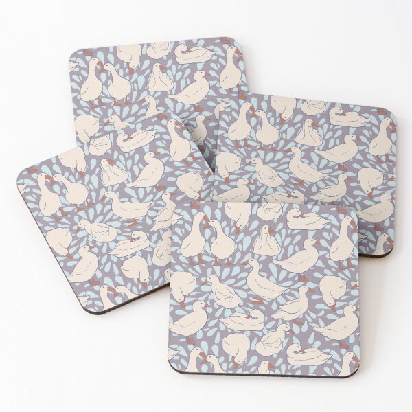 Item preview, Puddle Ducks on a Lavender and Light Blue Background Pattern designed and sold by Valerie Englehart.