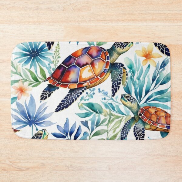 Item preview, Turtle watercolor pattern designed and sold by shokA Design.