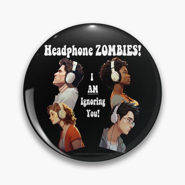 Item preview, Headphone Zombie -  For DARK Backgrounds designed and sold by The Imagination Source™.