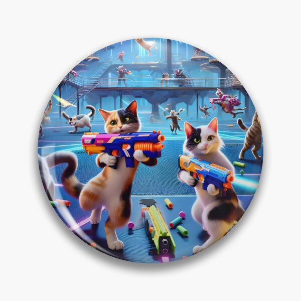 Item preview, Cat Laser Nerf Gun Battle Royale designed and sold by ai-depot.