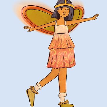 Artwork thumbnail, Fairy Girl illustration - Blue background by adarovai