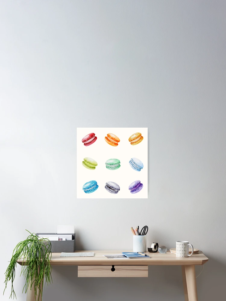 Thumbnail 2 of 3, Poster, Colorful Macaron Set designed and sold by patternjp.