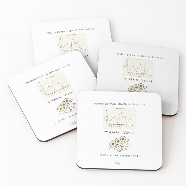 Item preview, Highs and lows and had an osteoblast! - punny encouragements designed and sold by Pxycrafts.