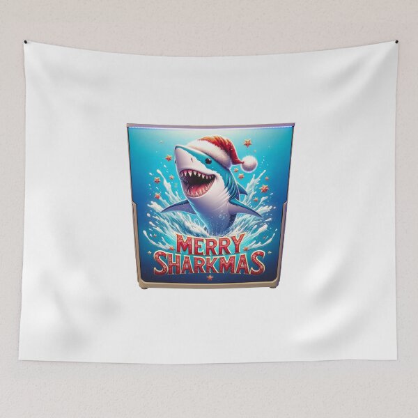 Item preview, Splashy Celebration - 'Merry Sharkmas' Festive Fun designed and sold by Sonic-Store.