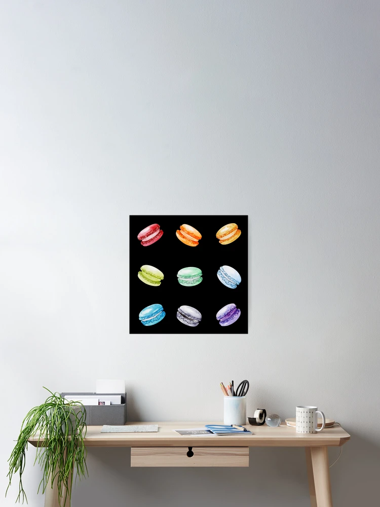 Thumbnail 2 of 3, Poster, Multi Color Macaron Set designed and sold by patternjp.