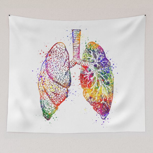 Item preview, Lungs Anatomy Art Colorful Watercolor Gift designed and sold by LotusGifts.