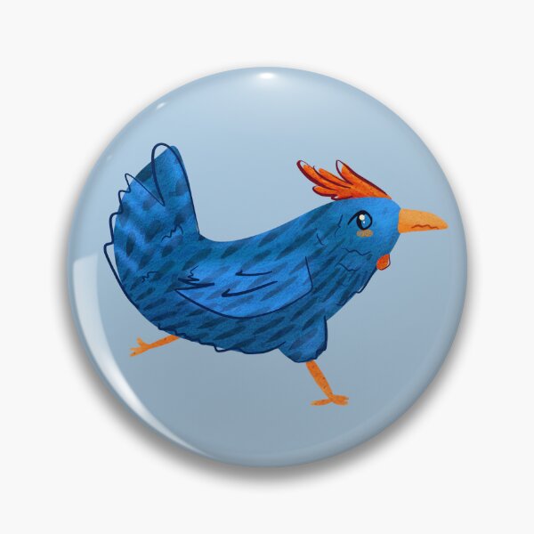 Item preview, Runaway chicken - Blue Background designed and sold by adarovai.