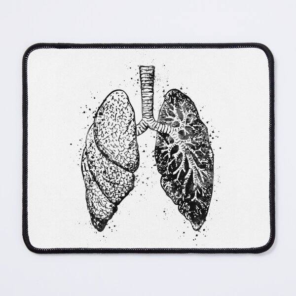 Item preview, Lungs Anatomy Black and White  designed and sold by LotusGifts.
