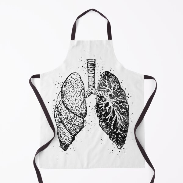Item preview, Lungs Anatomy Black and White designed and sold by LotusGifts.