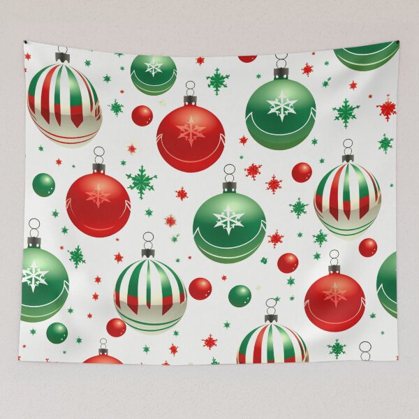 Item preview, Christmas Tree Red And Green Ornaments Holiday Pattern designed and sold by DEC02.