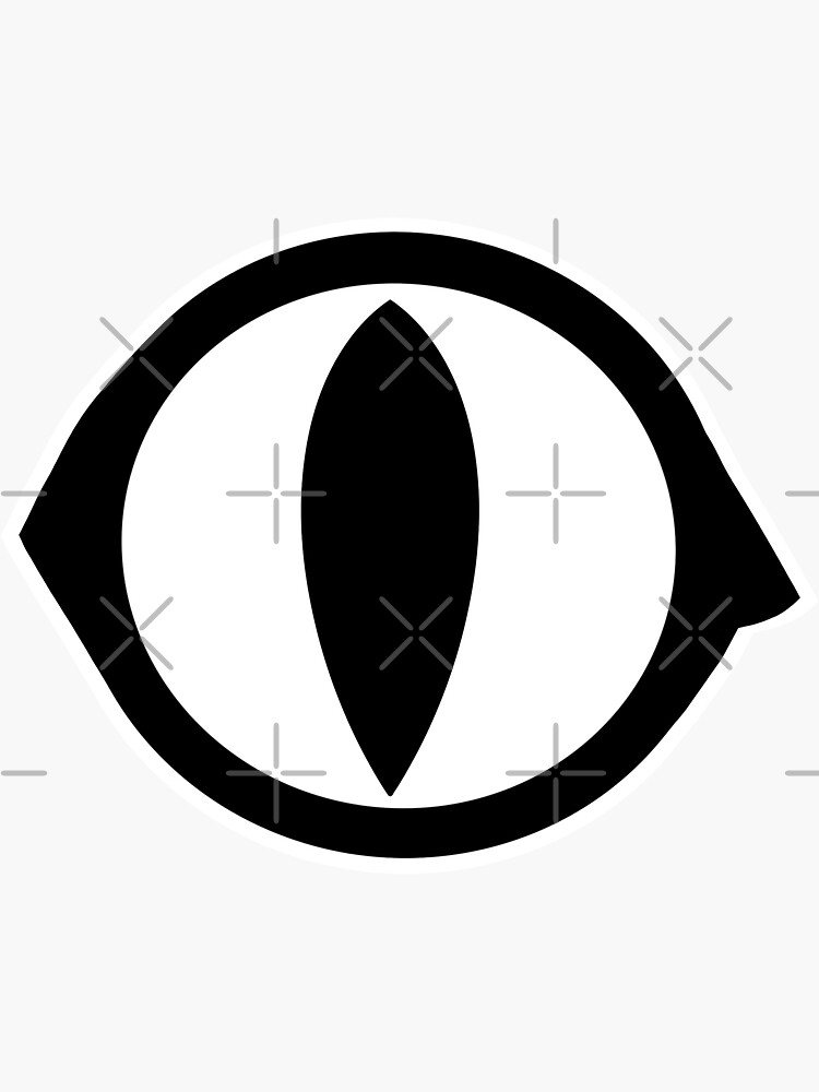 Thumbnail 3 of 3, Sticker, Copy of Dark Fox Eye - Bold Blue designed and sold by adarovai.