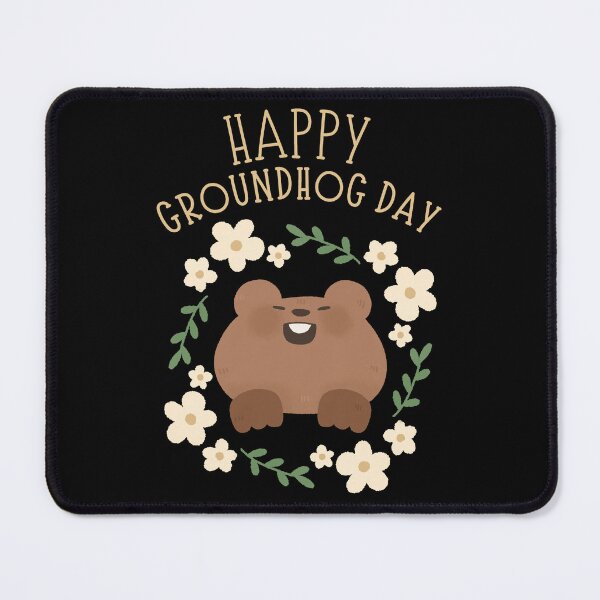 Item preview, Happy Groundhog Day cute baby marmot watercolor designed and sold by TNwandesignart.