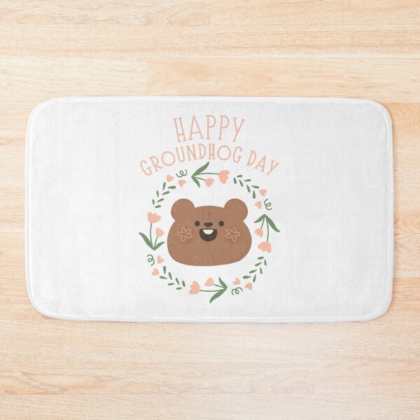 Item preview, Happy Groundhog Day cute baby marmot watercolor designed and sold by TNwandesignart.