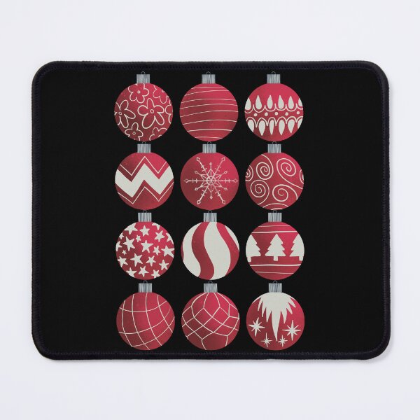 Item preview, Christmas Ornaments Red Maroon Edition designed and sold by LemonwoodClock.