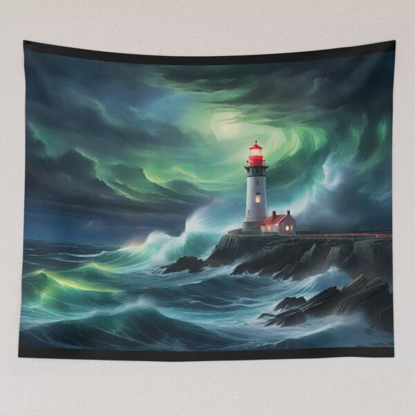 Item preview, Lighthouse in rough seas designed and sold by laser1064.