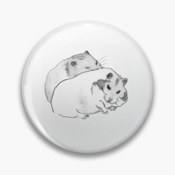 Item preview, Design Cute Hamsters Sleepy Black White Watercolor designed and sold by IssaraStudio.