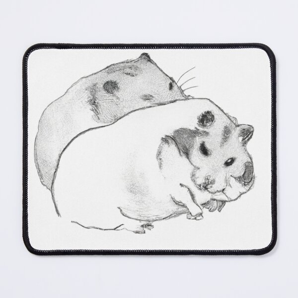 Item preview, Design Cute Hamsters Sleepy Black White Watercolor designed and sold by IssaraStudio.