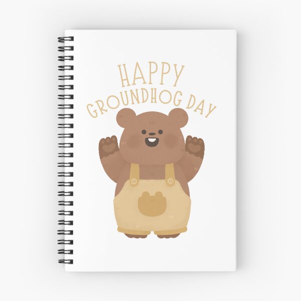 Item preview, Happy Groundhog Day cute baby marmot watercolor  designed and sold by TNwandesignart.