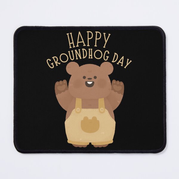 Item preview, Happy Groundhog Day cute baby marmot watercolor  designed and sold by TNwandesignart.