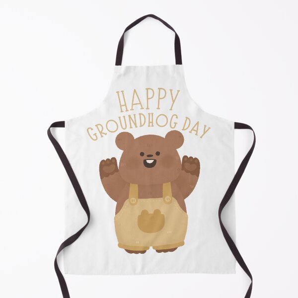 Item preview, Happy Groundhog Day cute baby marmot watercolor  designed and sold by TNwandesignart.