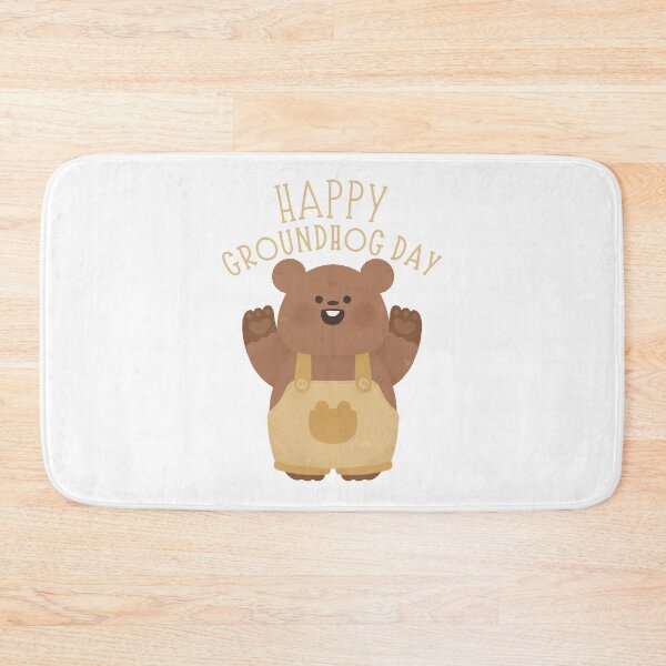 Item preview, Happy Groundhog Day cute baby marmot watercolor  designed and sold by TNwandesignart.