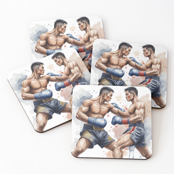Item preview, Thailand boxing with watercolor style designed and sold by Planet Designs.
