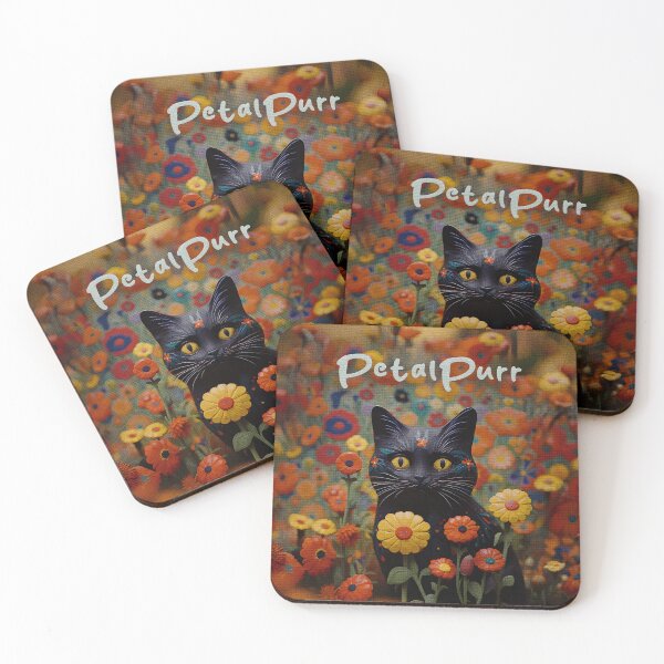 Item preview, Enchanted Floral Cat, Vibrant Garden Whimsy Art designed and sold by inkArtistryfine.