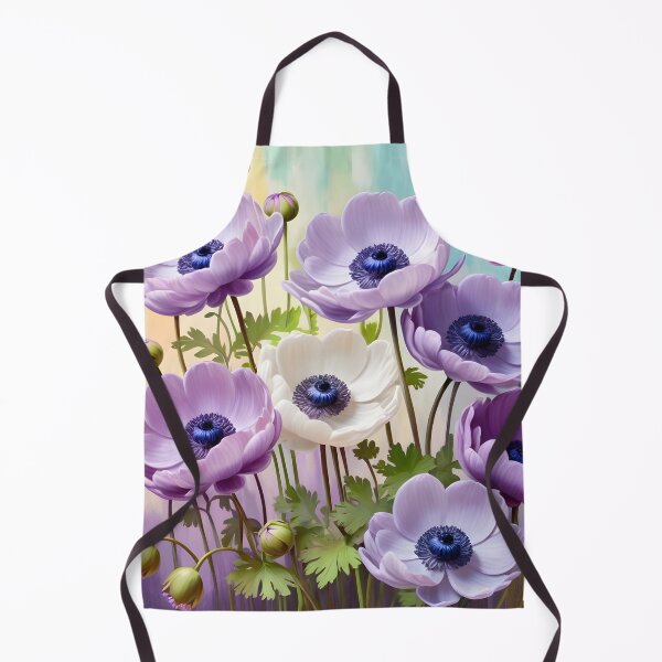 Item preview, Impressionist-Style picture of Lilac Anemone Flowers designed and sold by Petalandfur.