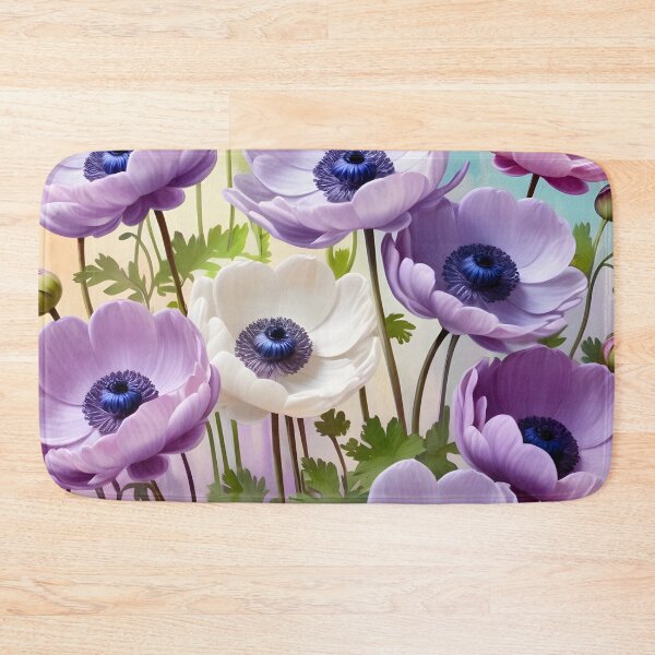 Item preview, Impressionist-Style picture of Lilac Anemone Flowers designed and sold by Petalandfur.
