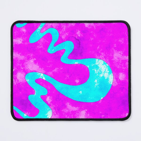 Item preview, Painted Waves of Blue on pink- blotchy designed and sold by SoshanaC.