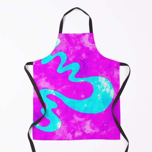 Item preview, Painted Waves of Blue on pink- blotchy designed and sold by SoshanaC.