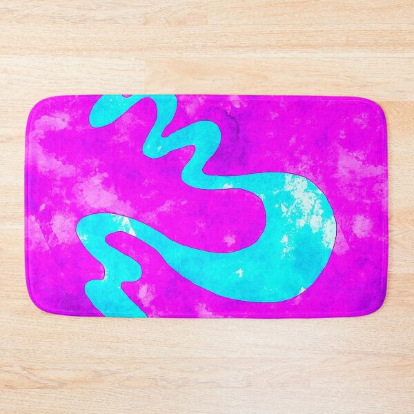 Item preview, Painted Waves of Blue on pink- blotchy designed and sold by SoshanaC.
