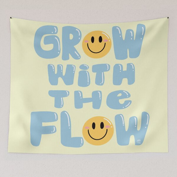 Item preview, GROW WITH THE FLOW CUTE STICKER TEE YELLOW designed and sold by aydapadi.