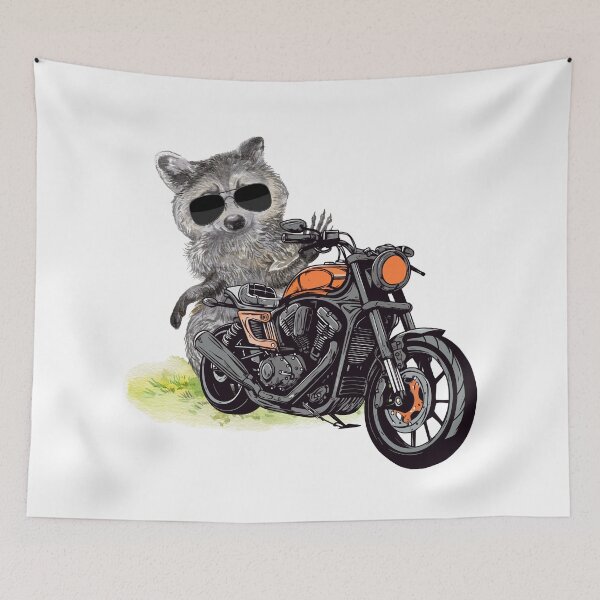 Item preview, Raccoon On Bike  designed and sold by LionessLove.