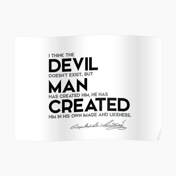 devil: man created - fyodor dostoevsky Poster