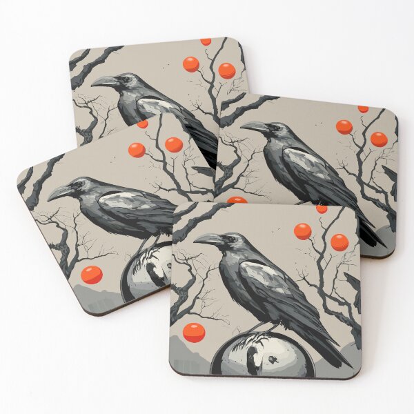 Item preview, crow on black ball designed and sold by Joncasmiart.