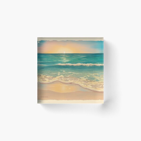 Item preview, Golden Seafoam on the Beach Painting designed and sold by kspence66.