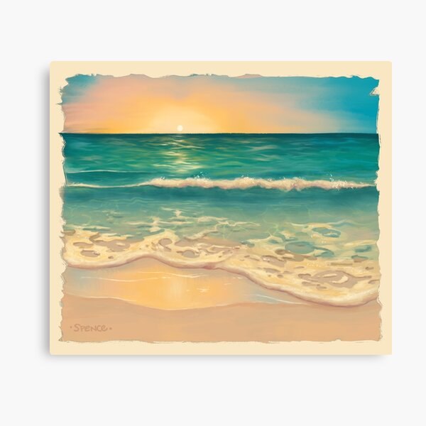 Beautiful Impressionist Beach Painting - Canvas Print – artAIstry