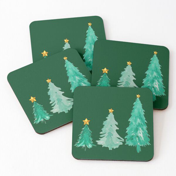 Item preview, Water painting Christmas trees designed and sold by Rbnano.