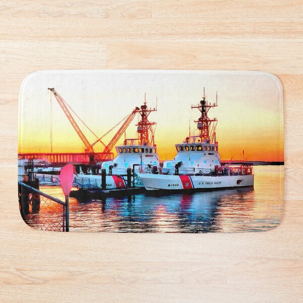 Item preview, U.S. Coast Guard Ships in Bellingham Bay at Sunset designed and sold by SeaChangeDesign.