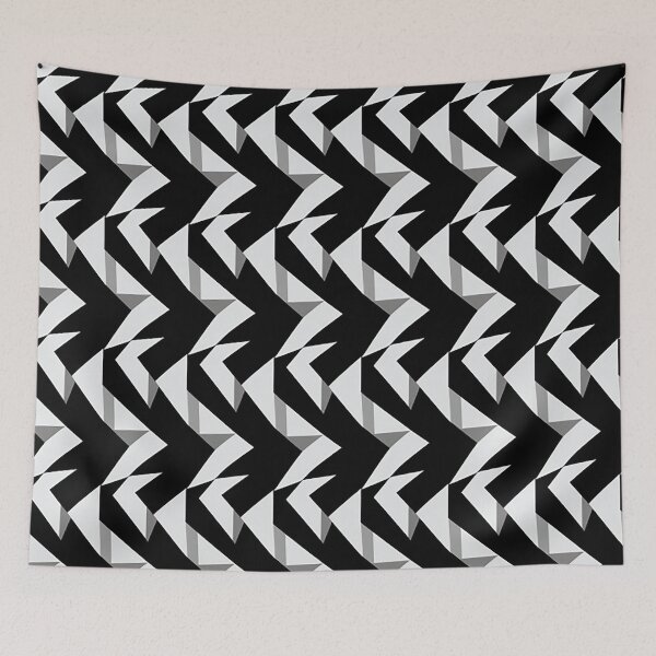 Item preview, Abstract Houndstooth Remix - Contemporary Oversized Design in Monochrome designed and sold by PaintbrushPlace.