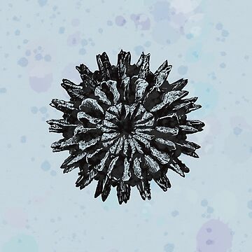 Artwork thumbnail, Great Seed Linocut Illustration - light blue by adarovai