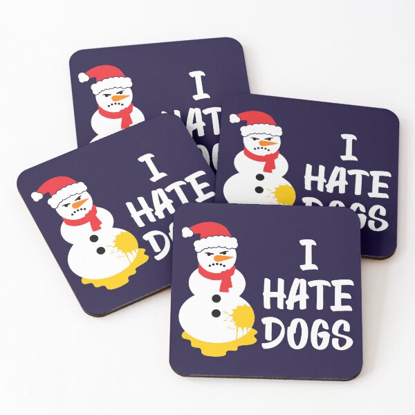 Item preview, Pissed angry snowman I HATE DOGS designed and sold by hobbybox.