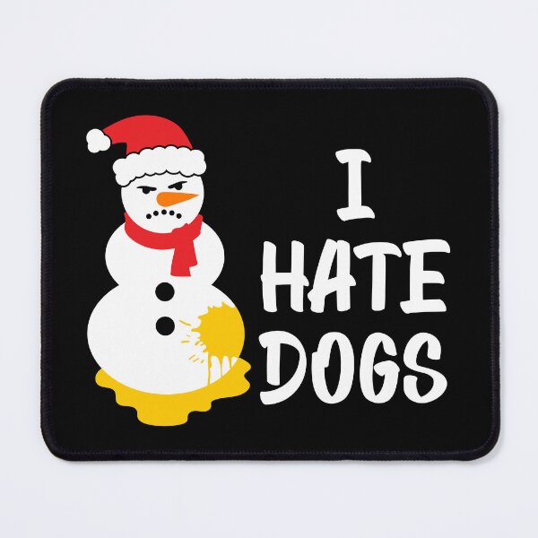 Item preview, Pissed angry snowman I HATE DOGS designed and sold by hobbybox.