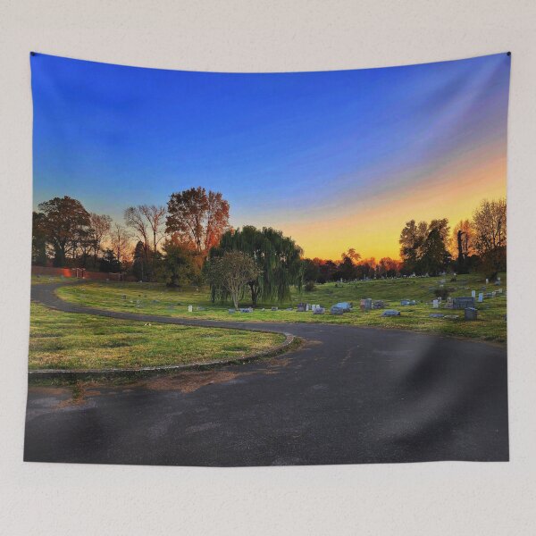 Item preview, Sunset Over The Abandoned Eastern Cemetery  designed and sold by TwistedP-Photos.