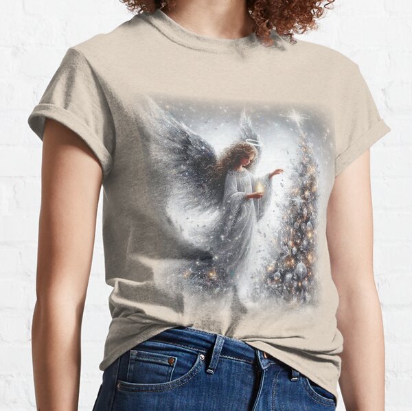 Silver Elegance: Christmas Angel Classic T-Shirt