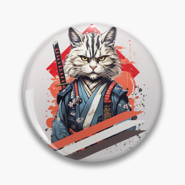 Item preview, The Spirit of Bushido in Cat Form, Honor, and Nine Lives designed and sold by Gooddaycanvas.