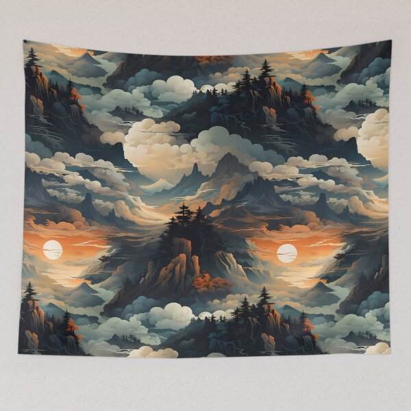 Item preview, Fantasy Landscape Pattern designed and sold by spookycutepeeps.