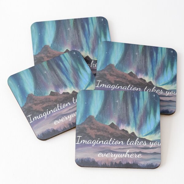 Item preview, Northern Lights painting with inspirational text designed and sold by KRISBArt.