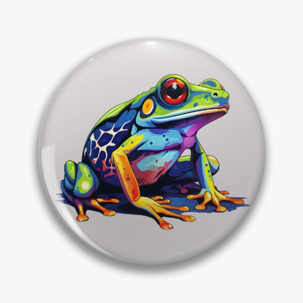 Item preview, Dart frog in vibrant blue colors designed and sold by AiApparel24-art.